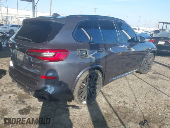 2022 BMW X5 M50i with VIN 5UXJU4C01N9J87147, listed as a IAAI auction lot 41215795 with 47,768 mi miles. Bid and sale history available at carsss.com. Image 4.