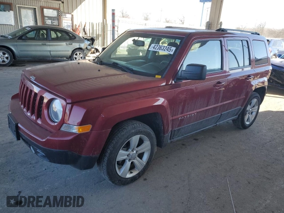 2014 Jeep Patriot Latitude with VIN 1C4NJPFB9ED827905, listed as a Copart auction lot 42363245 with 71,255 mi miles and Salvage Title. Bid and sale history available at carsss.com. Image 1.