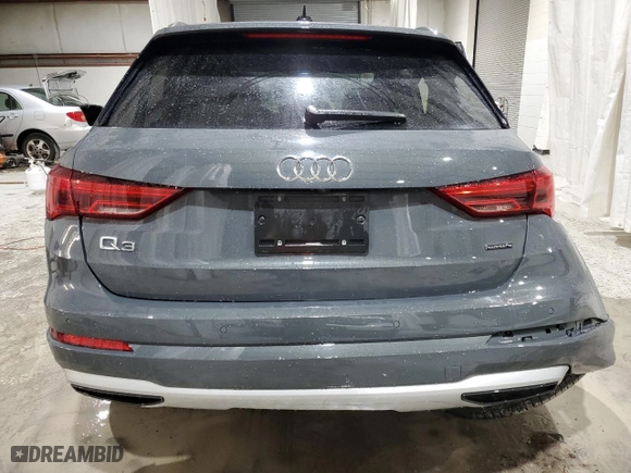 2022 Audi Q3 Premium with VIN WA1AUCF33N1002302, listed as a Copart auction lot 51973985 with 49,886 mi miles and Salvage Title. Bid and sale history available at carsss.com. Image 6.
