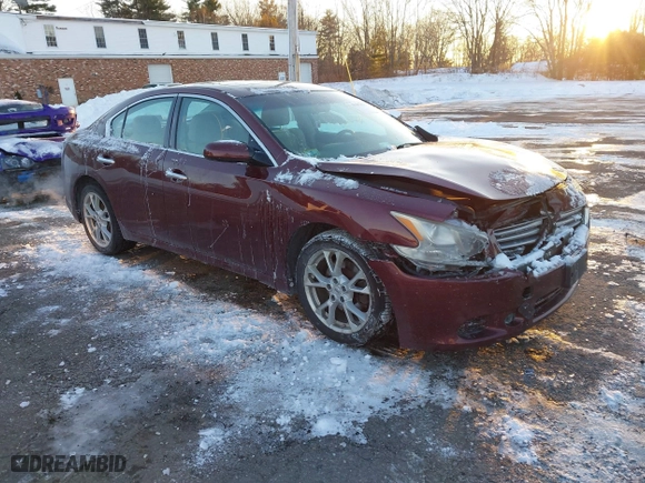 2012 Nissan Maxima 3.5 SV with VIN 1N4AA5AP3CC869601, listed as a IAAI auction lot 41397833 with 121,947 mi miles. Bid and sale history available at carsss.com. Image 1.
