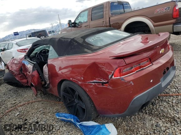 2014 Chevrolet Camaro LT with VIN 2G1FB3D37E9210448, listed as a Copart auction lot 44634834 with Not provided miles and Salvage title. Bid and sale history available at DreamBid. Image 2.
