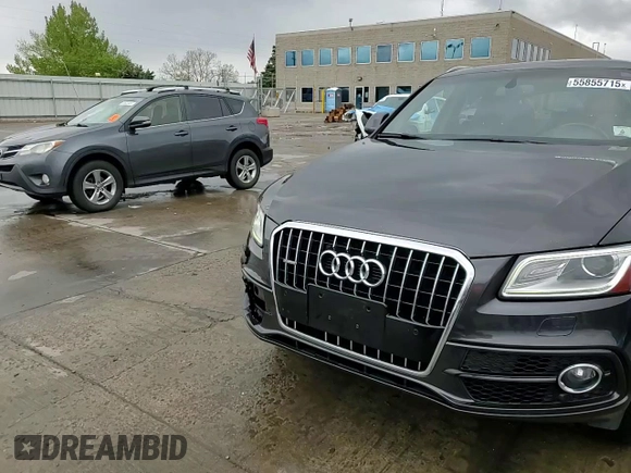 2015 Audi Q5 Premium Plus with VIN WA1DGAFP4FA019249, listed as a Copart auction lot 55855715 with 102,122 mi miles and Salvage title. Bid and sale history available at DreamBid. Image 14.