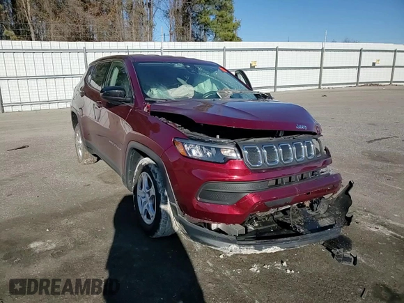 2022 Jeep Compass Sport z VIN 3C4NJDAB3NT215599, wystawiony jako Copart lot #86725414 z przebiegiem 38 298 mil mil oraz Szkoda całkowita • Salvage title. Historia ofert i sprzedaży dostępna na DreamBid. Obrazek 10.