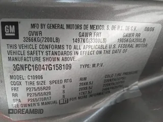 2007 Chevrolet Suburban LT с VIN 3GNFC16047G158109, выставлен на аукционе IAAI как лот 42607596 с пробегом 399 118 миль миль и . История ставок и продаж доступна на DreamBid. Изображение 9.