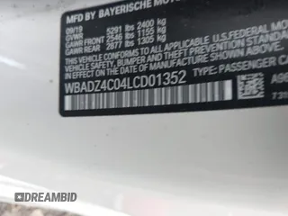 2020 BMW 8 Series 840i с VIN WBADZ4C04LCD01352, выставлен на аукционе IAAI как лот 40232421 с пробегом 22 534 миль миль и . История ставок и продаж доступна на DreamBid. Изображение 9.