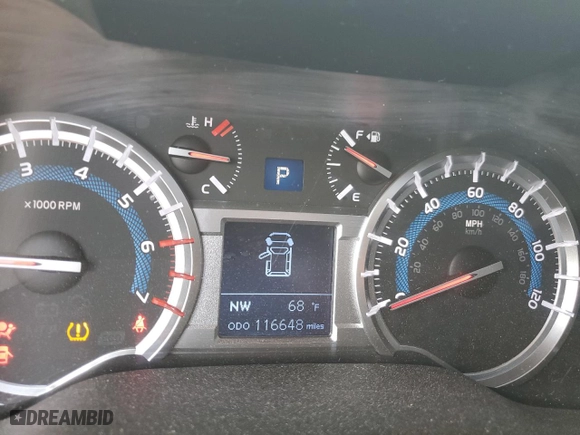 2017 Toyota 4Runner SR5 with VIN JTEBU5JR0H5415367, listed as a Copart auction lot 48484995 with 116,648 mi miles and Salvage Title. Bid and sale history available at carsss.com. Image 9.