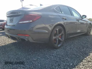 2019 Genesis G70 3.3T Advanced with VIN KMTG34LE4KU022133, listed as a Copart auction lot 76202054 with 0 mi miles and Salvage Title. Bid and sale history available at carsss.com. Image 3.
