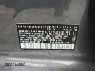 2017 Volkswagen Golf S z VIN 3VWH17AU6HM509316, wystawiony jako Copart lot #56400815 z przebiegiem 112 576 mil mil oraz Szkoda całkowita • Salvage title. Historia ofert i sprzedaży dostępna na DreamBid. Obrazek 13.