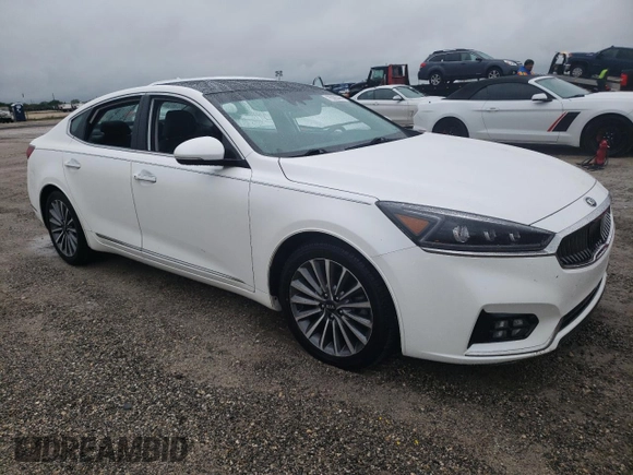 2017 Kia Cadenza Premium with VIN KNALC4J19H5073768, listed as a Copart auction lot 75085444 with 0 mi miles and Salvage Title. Bid and sale history available at carsss.com. Image 4.