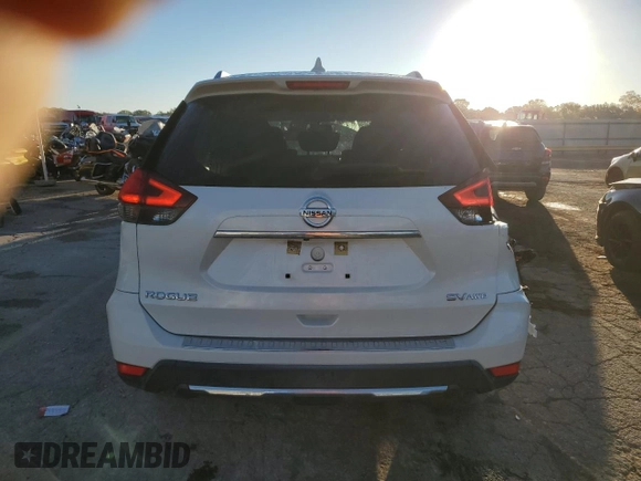 2017 Nissan Rogue SV with VIN KNMAT2MV4HP608278, listed as a Copart auction lot 77073104 with 96,260 mi miles and Salvage Title. Bid and sale history available at carsss.com. Image 6.