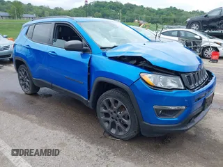 2021 Jeep Compass 80th Anniversary with VIN 3C4NJDEB4MT519257, listed as a IAAI auction lot 42173390 with 55,236 mi miles and . Bid and sale history available at DreamBid. Image 1.