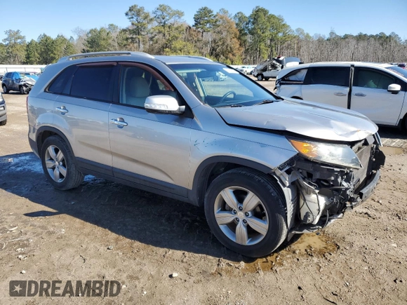 2013 Kia Sorento EX with VIN 5XYKU4A69DG364179, listed as a Copart auction lot 41743825 with 107,819 mi miles and Salvage Title. Bid and sale history available at DreamBid. Image 4.