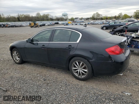 2007 Infiniti G35 Sedan G35x with VIN JNKBV61F17M822839, listed as a Copart auction lot 53678695 with 190,655 mi miles and Salvage Title. Bid and sale history available at carsss.com. Image 2.