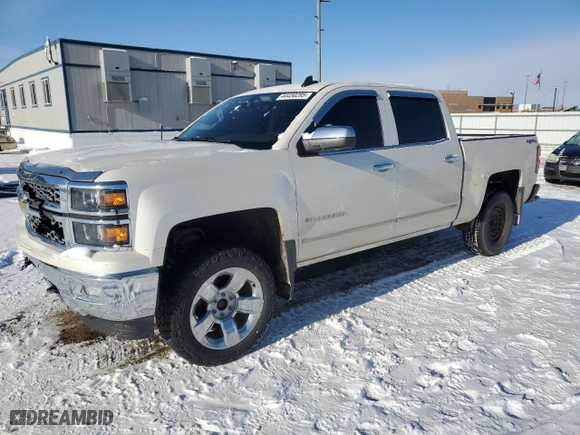 2015 Chevrolet Silverado 1500 LTZ with VIN 3GCUKSEC4FG395055, listed as a Copart auction lot 44450285 with 109,128 mi miles and Salvage Title. Bid and sale history available at carsss.com. Image 1.