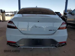 2022 Genesis G70 3.3T with VIN KMTG54TE6NU097060, listed as a Copart auction lot 61987105 with 21,878 mi miles and Salvage title. Bid and sale history available at DreamBid. Image 6.