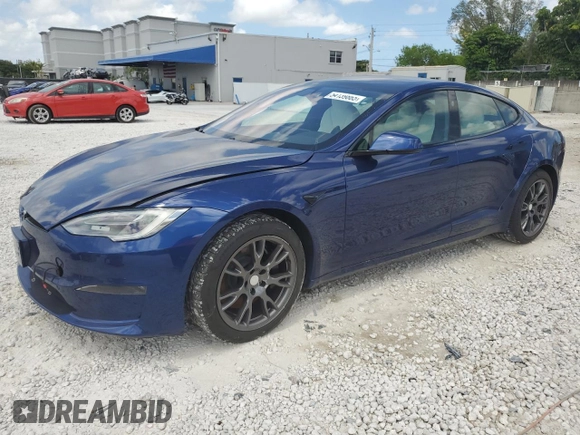 2021 Tesla Model S Long Range с VIN 5YJSA1E50MF452893, выставлен на аукционе Copart как лот 54139865 с пробегом 56 410 миль миль и Списание • Salvage title. История ставок и продаж доступна на DreamBid. Изображение 1.