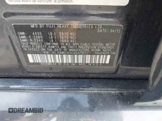 2012 Subaru Legacy Premium с VIN 4S3BMBC6XC3037911, выставлен на аукционе IAAI как лот 42376162 с пробегом 150 974 миль миль и . История ставок и продаж доступна на DreamBid. Изображение 9.