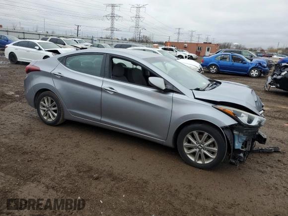 2015 Hyundai Elantra SE z VIN 5NPDH4AE1FH637664, wystawiony jako Copart lot #80329264 z przebiegiem 123 641 mil mil oraz Szkoda całkowita • Salvage title. Historia ofert i sprzedaży dostępna na DreamBid. Obrazek 4.
