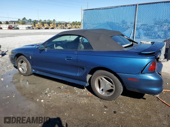 1998 Ford Mustang with VIN 1FAFP4443WF161707, listed as a Copart auction lot 45647115 with 105,205 mi miles and Salvage Title. Bid and sale history available at carsss.com. Image 2.
