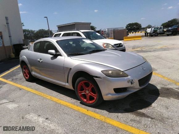 2004 Mazda RX-8 with VIN JM1FE17N840122856, listed as a IAAI auction lot 41952937 with NaN miles. Bid and sale history available at carsss.com. Image 1.