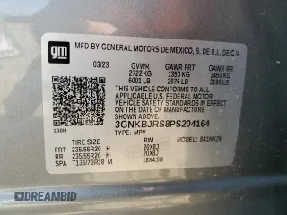 2023 Chevrolet Blazer LT z VIN 3GNKBJRS8PS204164, wystawiony jako Copart lot #56314825 z przebiegiem 26 679 mil mil oraz Szkoda całkowita • Salvage title. Historia ofert i sprzedaży dostępna na DreamBid. Obrazek 13.