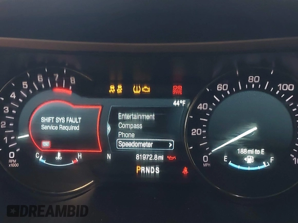 2017 Lincoln MKZ Select с VIN 3LN6L5D95HR624794, выставлен на аукционе IAAI как лот 41601895 с пробегом 81 972 миль миль и . История ставок и продаж доступна на DreamBid. Изображение 7.