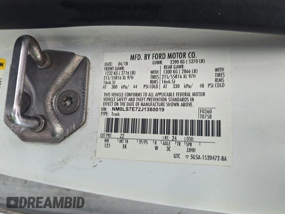 2018 Ford Transit Connect XL с VIN NM0LS7E72J1380019, выставлен на аукционе IAAI как лот 42849101 с пробегом 189 045 миль миль и . История ставок и продаж доступна на DreamBid. Изображение 24.