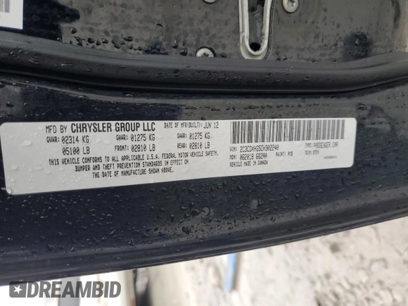 2012 Dodge Charger SXT with VIN 2C3CDXHG5CH302240, listed as a Copart auction lot 43925965 with 237,158 mi miles and Salvage Title. Bid and sale history available at carsss.com. Image 15.