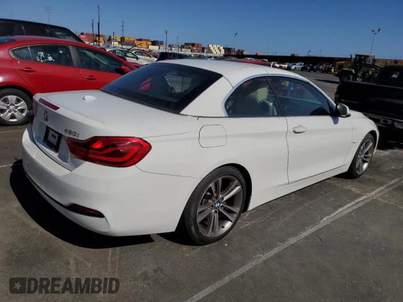 2018 BMW 4 Series 430i with VIN WBA4Z1C59JEC73155, listed as a Copart auction lot 57914725 with 57,909 mi miles and Salvage title. Bid and sale history available at DreamBid. Image 3.