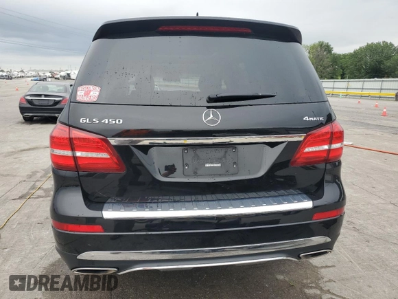 2019 Mercedes-Benz GLS 450 with VIN 4JGDF6EE4KB210126, listed as a Copart auction lot 63252195 with 36,341 mi miles and Salvage title. Bid and sale history available at DreamBid. Image 6.