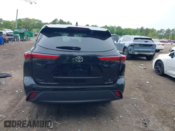 2022 Toyota Highlander LE with VIN 5TDBZRBH6NS194608, listed as a IAAI auction lot 42258410 with 92,047 mi miles and . Bid and sale history available at DreamBid. Image 16.