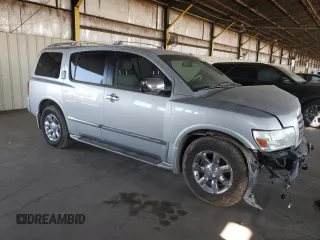 2007 Infiniti QX56 with VIN 5N3AA08A17N800403, listed as a Copart auction lot 69487054 with 107,007 mi miles and Salvage Title. Bid and sale history available at carsss.com. Image 4.