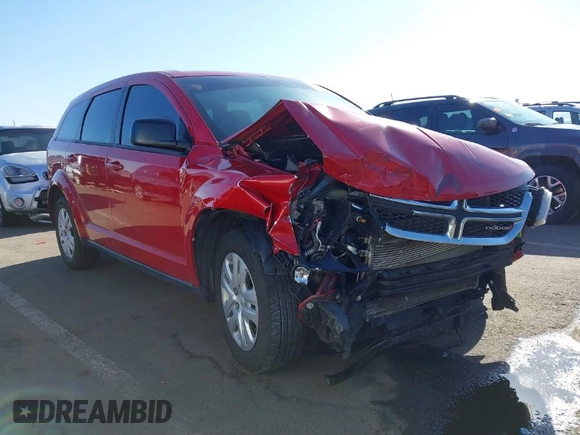 2015 Dodge Journey SE z VIN 3C4PDCAB9FT587668, wystawiony jako IAAI lot #41868556 z przebiegiem 99 695 mil mil oraz . Historia ofert i sprzedaży dostępna na DreamBid. Obrazek 1.
