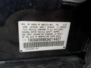 2003 Acura TL Type S w/Navigation System with VIN 19UUA56983A014407, listed as a Copart auction lot 43801225 with 116,004 mi miles and Salvage Title. Bid and sale history available at carsss.com. Image 12.