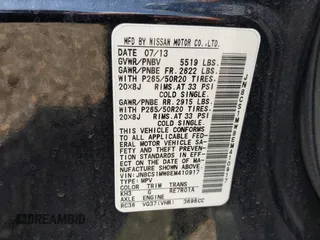 2014 Infiniti QX70 с VIN JN8CS1MW8EM410917, выставлен на аукционе IAAI как лот 42498946 с пробегом 224 064 миль миль и . История ставок и продаж доступна на DreamBid. Изображение 9.