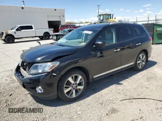 2014 Nissan Pathfinder Platinum with VIN 5N1AR2MM7EC668074, listed as a Copart auction lot 55507765 with 160,066 mi miles and Salvage title. Bid and sale history available at DreamBid. Image 1.