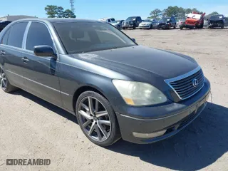 2005 Lexus LS 430 with VIN JTHBN36F455014614, listed as a IAAI auction lot 41825696 with 1 mi miles. Bid and sale history available at carsss.com. Image 1.