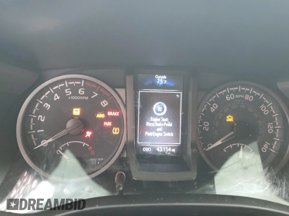 2023 Toyota Tacoma SR with VIN 3TMCZ5AN4PM566647, listed as a Copart auction lot 64062034 with 43,154 mi miles and Salvage title. Bid and sale history available at DreamBid. Image 9.
