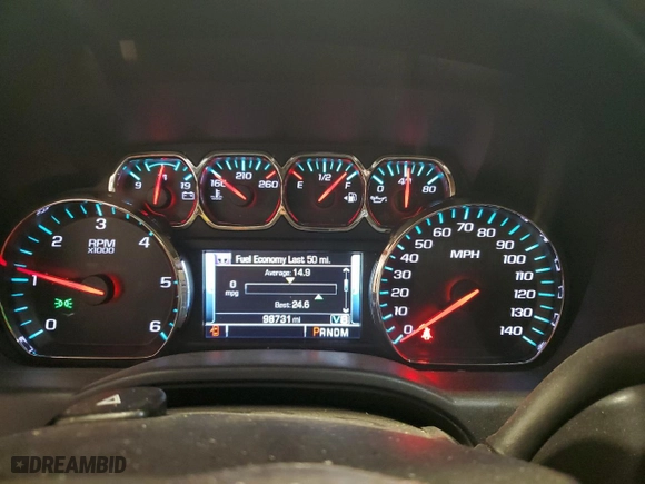 2014 Chevrolet Silverado 1500 High Country with VIN 3GCUKTEC2EG484126, listed as a Copart auction lot 47131375 with 98,731 mi miles and Salvage Title. Bid and sale history available at carsss.com. Image 9.