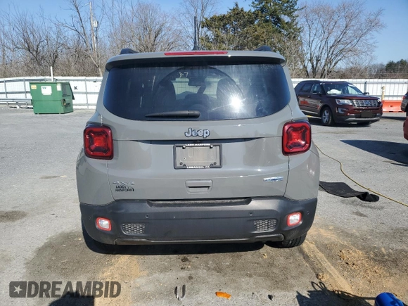 2021 Jeep Renegade Latitude with VIN ZACNJDB17MPN32651, listed as a Copart auction lot 48613025 with 42,196 mi miles and Salvage title. Bid and sale history available at DreamBid. Image 6.