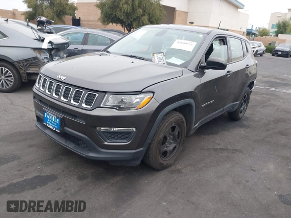2018 Jeep Compass Sport with VIN 3C4NJCAB6JT502651, listed as a IAAI auction lot 42100724 with 84,238 mi miles and . Bid and sale history available at DreamBid. Image 17.