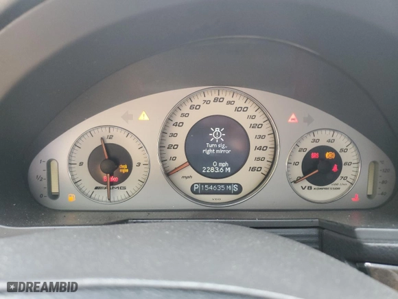 2004 Mercedes-Benz E-Class AMG with VIN WDBUF76J14A457004, listed as a Copart auction lot 71358894 with 154,635 mi miles and Salvage Title. Bid and sale history available at carsss.com. Image 9.