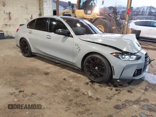 2023 BMW M3 Competition xDrive with VIN WBS43AY03PFP13218, listed as a IAAI auction lot 40936588 with 26,610 mi miles and . Bid and sale history available at DreamBid. Image 1.
