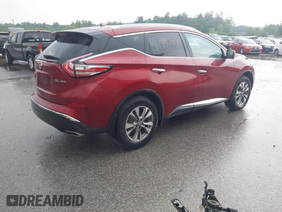 2015 Nissan Murano SL with VIN 5N1AZ2MH1FN269699, listed as a IAAI auction lot 42447845 with 211,764 mi miles and . Bid and sale history available at DreamBid. Image 4.