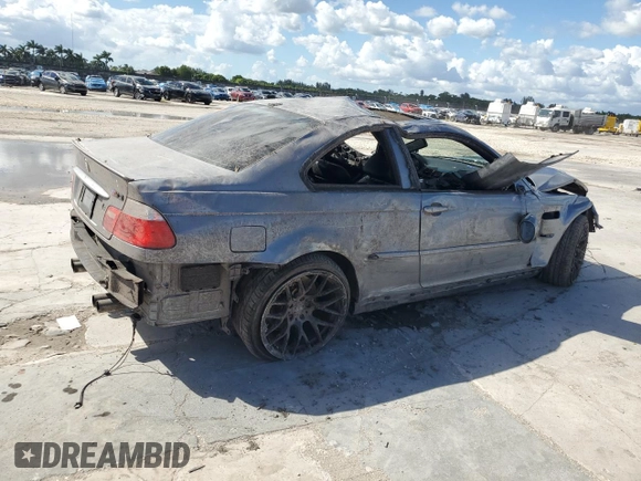 2004 BMW 3 Series M3 with VIN WBSBL93474JR24799, listed as a Copart auction lot 77037844 with Not Provided miles and Non Repairable. Bid and sale history available at DreamBid. Image 3.