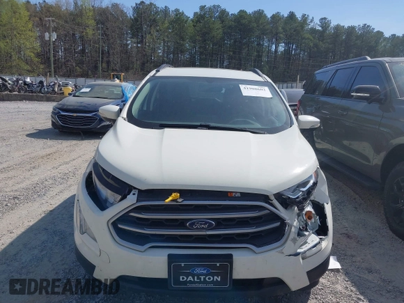2021 Ford EcoSport SE with VIN MAJ3S2GE9MC437557, listed as a IAAI auction lot 41908602 with 36,058 mi miles and . Bid and sale history available at carsss.com. Image 12.