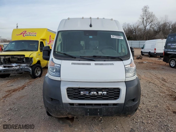 2022 Ram ProMaster Cargo Van with VIN 3C6LRVDG3NE116175, listed as a Copart auction lot 84120604 with 33,663 mi miles and Salvage Title. Bid and sale history available at carsss.com. Image 5.