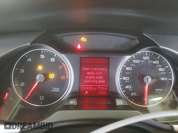 2011 Audi A4 Premium with VIN WAUAFAFLXBN046433, listed as a Copart auction lot 57115635 with 130,828 mi miles and Salvage title. Bid and sale history available at DreamBid. Image 9.