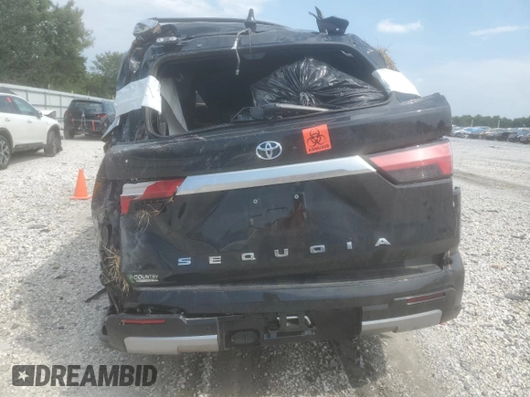 2024 Toyota Sequoia SR5 with VIN 7SVAAABAXRX034096, listed as a Copart auction lot 67453684 with 0 mi miles and Salvage Title. Bid and sale history available at carsss.com. Image 6.