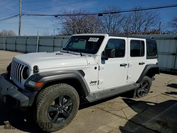 2021 Jeep Wrangler Unlimited Sport Altitude with VIN 1C4HJXDG2MW507355, listed as a Copart auction lot 45525405 with 22,511 mi miles and Salvage Title. Bid and sale history available at carsss.com. Image 12.